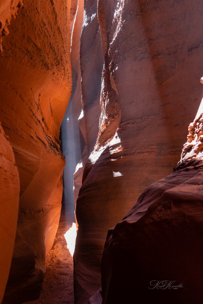 Reflected Light in Spooky Slot Canyon n