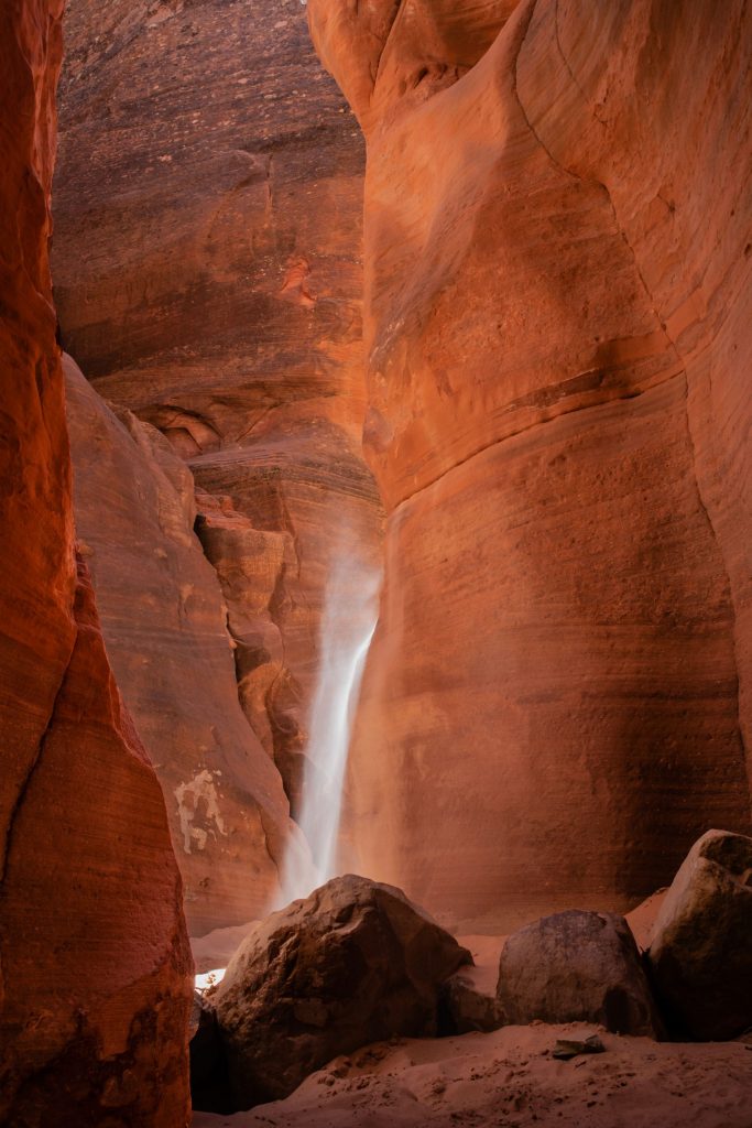Red Hollow Slot Canyon Light Beam